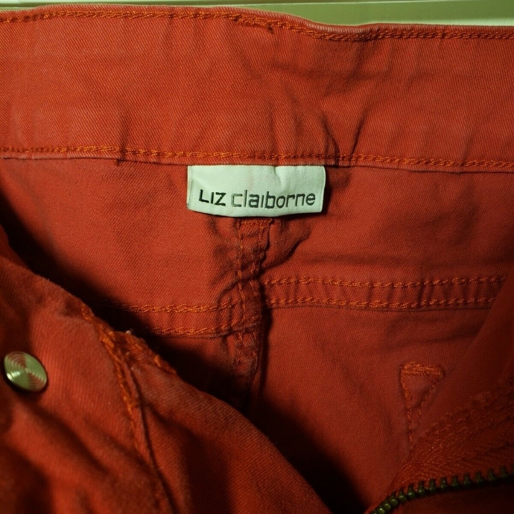 ♥️ LIZ CLAIBORNE RELAXED FIT RED JEANS SIZE 18T 37 W 32 L ♥️ - Picture 11 of 11